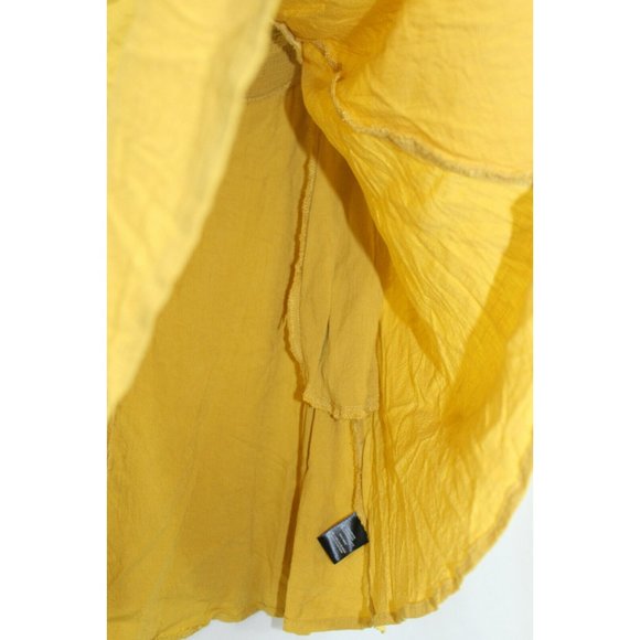 Torrid Womens Yellow Smocked Waist Woven Skater Skirt 00/M - Picture 4 of 6